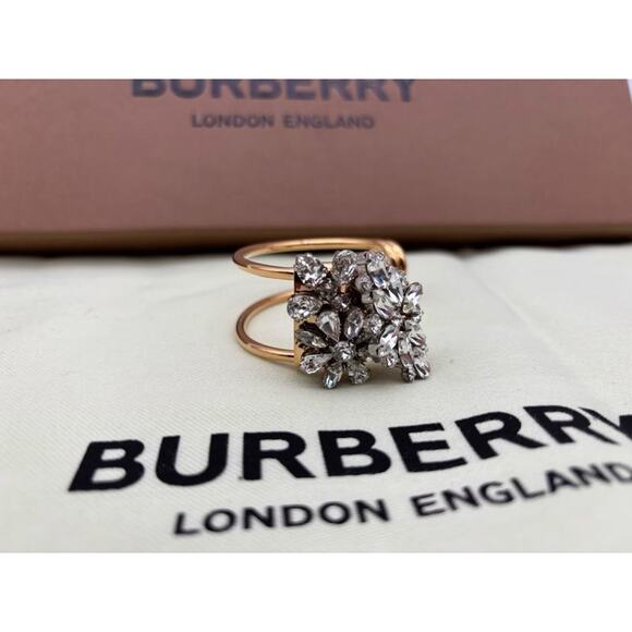 Burberry Gold Plated Daisy Crystal Open Cuff Bracelet - Picture 2 of 3